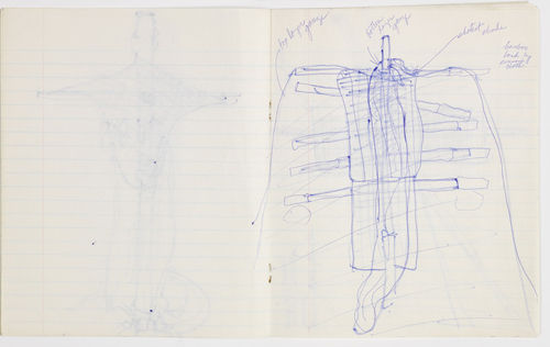 Senga Nengudi sketchbook, page five