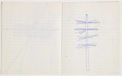 Senga Nengudi sketchbook, page seven