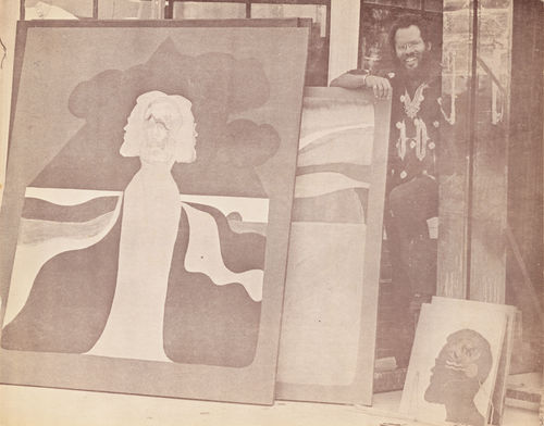 Announcement for Alonzo Davis’s exhibition at Just Above Midtown Gallery, New York, 1975