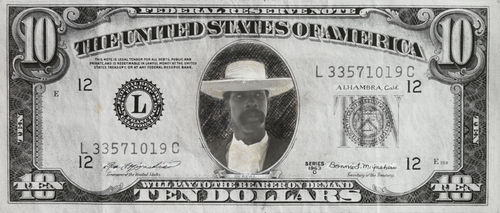 Ed Bereal, "Mr. President," print in the form of counterfeit money, 1960s