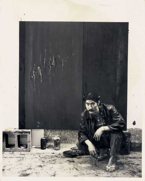 Ron Miyashiro in his Los Angeles studio, 1960s