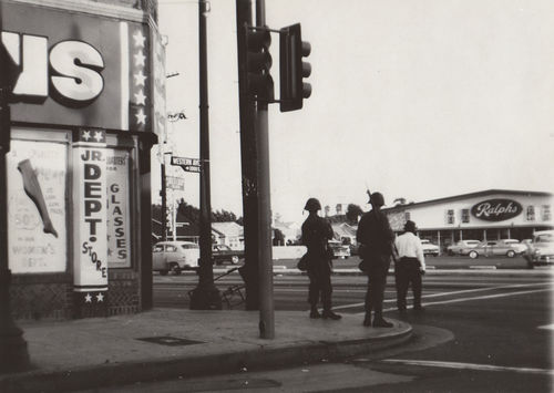Soldiers on Western Avenue during Watts rebellion, Los Angeles, August 1965