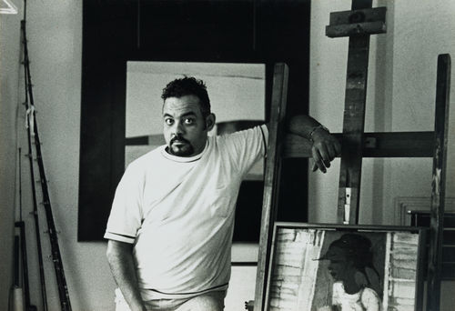 William Pajaud in his Los Angeles studio, 1970