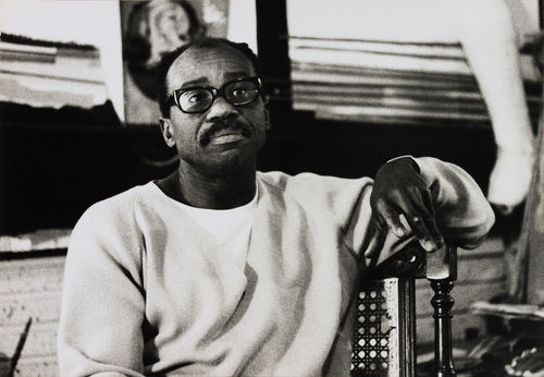 Noah Purifoy in his Los Angeles studio, 1970