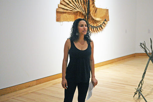 Williamstown Theatre Festival actor in the galleries of Williams College Museum of Art, July 25, 2013