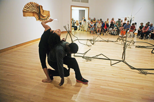 Williamstown Theatre Festival actors in the galleries of Williams College Museum of Art, July 25, 2013