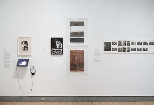 Resistance and Fear gallery. From left to right: works by Nelbia Romero, Ana Vitória Mussi, and Graciela Carnevale. Installation view at Brooklyn Museum, New York

