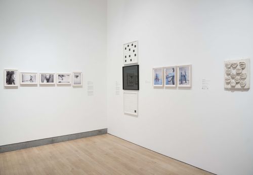 Mapping the Body gallery. From left to right: works by María Evelia Marmolejo, Anna Maria Maiolino, Lygia Clark, and Amelia Toledo. Installation view at Brooklyn Museum, New York
