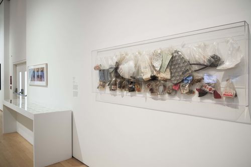 Self-Portrait gallery. Foreground: Alicia Barney, Pratt I, from the series Diario Objecto (Diary Object), 1978–79. Installation view at Brooklyn Museum, New York
