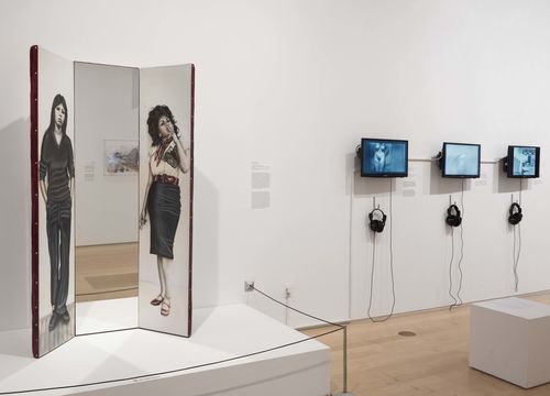 Self-Portrait gallery. Left: Judith F. Baca, Las Tres Marías (The three Marias), 1976. Installation view at Brooklyn Museum, New York
