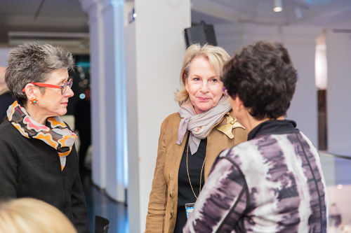 Trustee emeritus Elizabeth A. Sackler (center) and others at the luncheon reception honoring Radical Women. Brooklyn Museum, April 12, 2018
