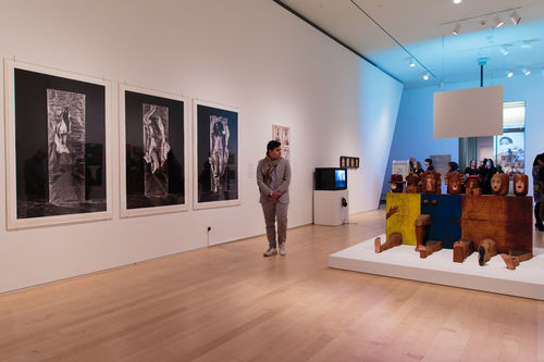 Guests in gallery during the opening of Radical Women. Brooklyn Museum, April 12, 2018
