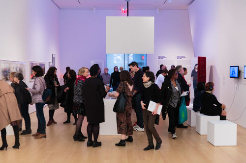 Guests in gallery during the opening of Radical Women. Brooklyn Museum, April 12, 2018
