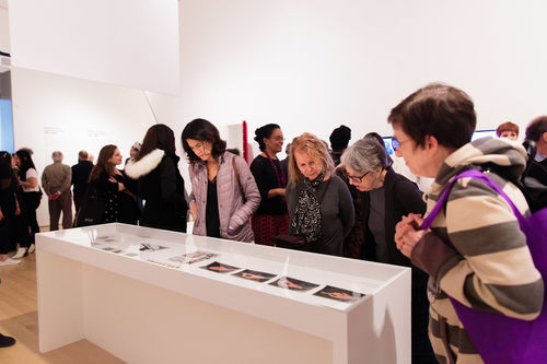 Guests in gallery during the opening of Radical Women. Brooklyn Museum, April 12, 2018
