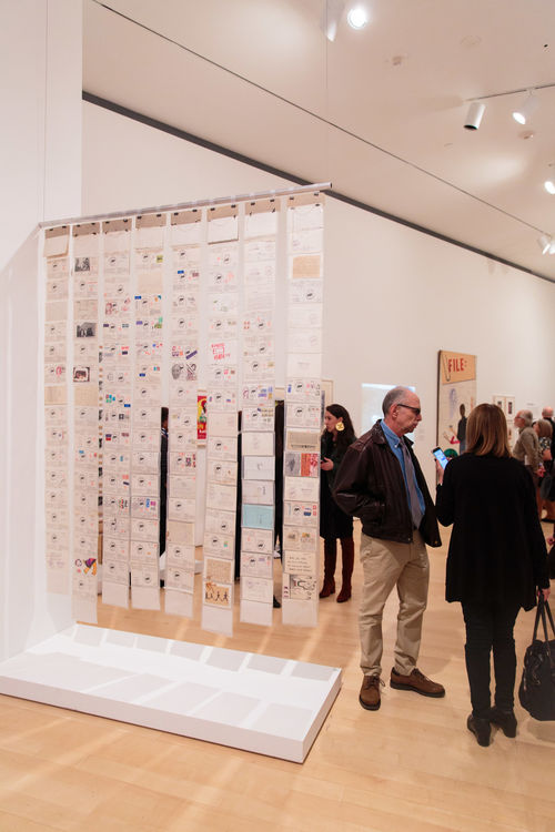 Guests in gallery during the opening of Radical Women. Brooklyn Museum, April 12, 2018
