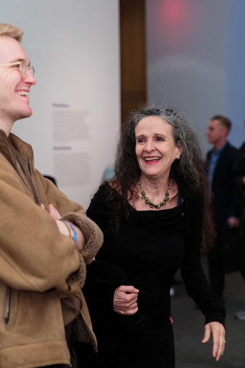 Artist Ani Villanueva at the opening of Radical Women. Brooklyn Museum, April 12, 2018
