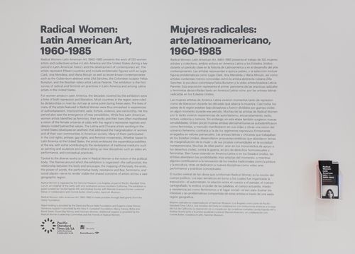 Introductory wall text. Installation view at the Hammer Museum, Los Angeles
