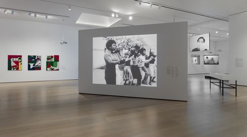"Self-Portrait" gallery. Center: Victoria Santa Cruz, Me gritaron negra (They shouted black at me), 1978. Installation view at the Hammer Museum, Los Angeles
