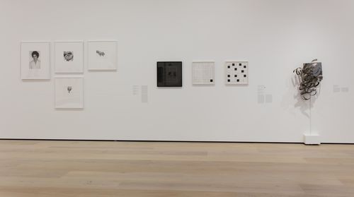 Mapping the Body gallery. From left to right: works by Liliana Porter, Anna Maria Maiolino, and Feliza Bursztyn. Installation view at the Hammer Museum, Los Angeles