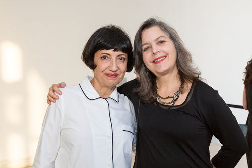 Artists Lenora de Barros (left) and Poli Marichal (right) at the opening of Radical Women. Hammer Museum, Los Angeles, September 16, 2017 
