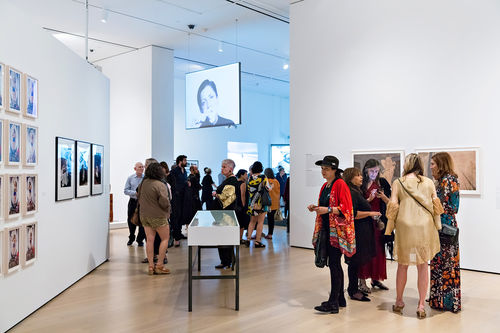 Guests in gallery during the opening of Radical Women. Hammer Museum, Los Angeles, September 16, 2017
