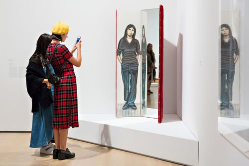 Guests in gallery during the opening of Radical Women. Hammer Museum, Los Angeles, September 16, 2017
