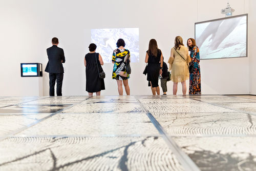 Guests in gallery during the opening of Radical Women. Hammer Museum, Los Angeles, September 16, 2017
