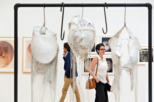 Guests in gallery during the opening of Radical Women. Hammer Museum, Los Angeles, September 16, 2017

