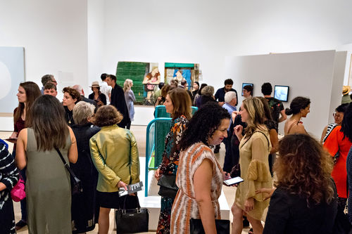 Guests in gallery during the opening of Radical Women. Hammer Museum, Los Angeles, September 16, 2017
