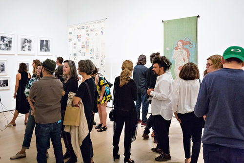 Guests in gallery during the opening of Radical Women. Hammer Museum, Los Angeles, September 16, 2017
