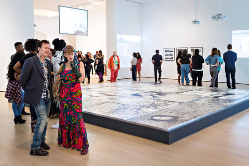 Guests in gallery during the opening of Radical Women. Hammer Museum, Los Angeles, September 16, 2017
