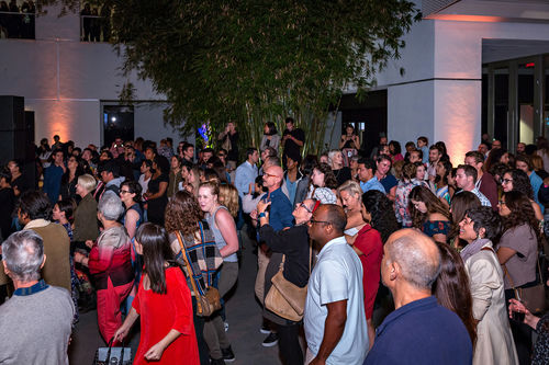 Guests dance to the music of Jungle Fire at the opening of Radical Women. Hammer Museum, Los Angeles, September 16, 2017
