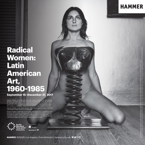 Design for Artforum advertisement for Radical Women featuring Liliana Maresca, Sin título (Untitled), from the series Liliana Maresca con su obra (Liliana Maresca with her work), 1983. Hammer Museum, Los Angeles
