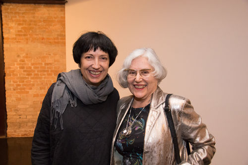 Artists Lenora de Barros and Vera Chaves Barcellos at the opening of Radical Women. Pinacoteca de São Paulo, August 18, 2018
