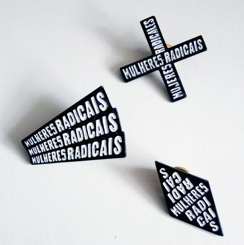 Black Mulheres Radicais/Mujeres Radicales enamel pins. Pinacoteca de São Paulo