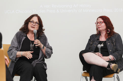 Judith Baca (left) and Anna Indych-López (right). Brooklyn Museum, June 16, 2018