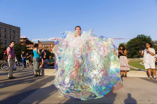 Arantxa Araujo performs at Cuerpxs Radicales: Radical Bodies in Performance. Brooklyn Museum, July 12, 2018