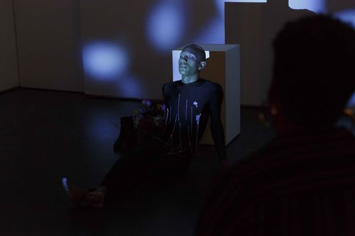 ray ferreira performs at Cuerpxs Radicales: Radical Bodies in Performance. Brooklyn Museum, July 12, 2018