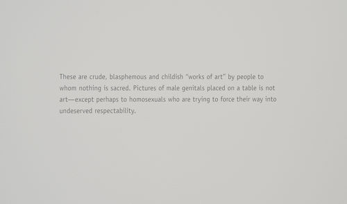 Wall text from Andrea Fraser, "Notes on the Margin," 1990–2013. Installation view at the Hammer Museum, Los Angeles 