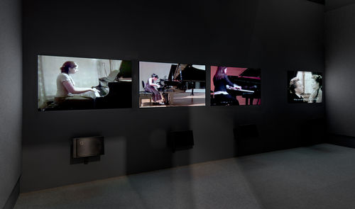 Dara Birnbaum, "Arabesque," 2011. Installation view at the Hammer Museum, Los Angeles