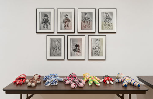 Mike Kelley, "Craft Morphology Flow Chart," 1991 (detail). Installation view at the Hammer Museum, Los Angeles