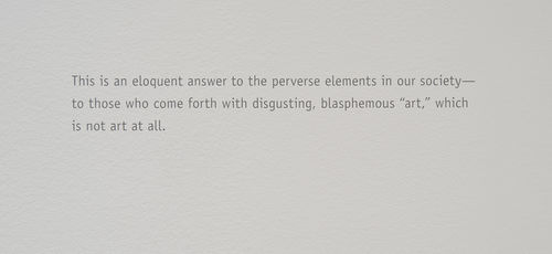 Wall text from Andrea Fraser, "Notes on the Margin," 1990–2013. Installation view at the Hammer Museum, Los Angeles 