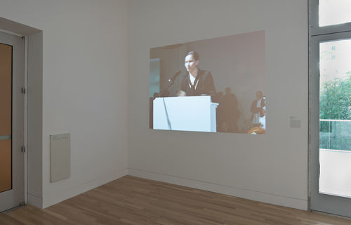 Andrea Fraser, "Official Welcome" 2001–2003. Installation view at the Hammer Museum, Los Angeles