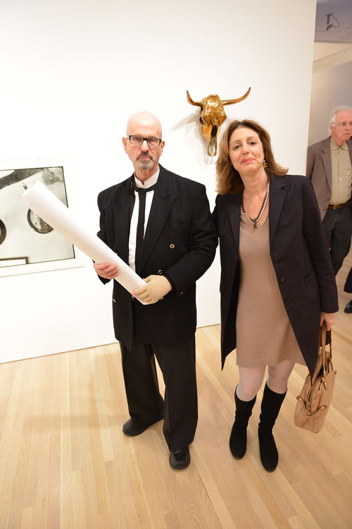 Guests in gallery during the opening of "Take It or Leave It," Hammer Museum, Los Angeles, February 8, 2014