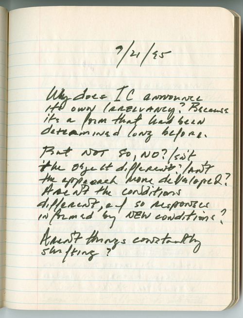Colin de Land, notebook, 1995