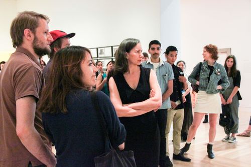 Andrea Fraser performing "May I Help You?" Hammer Museum, Los Angeles, March 8, 2014