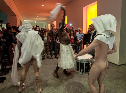 Performance of "Sebastiane," Hammer Museum, Los Angeles, March 13, 2014
