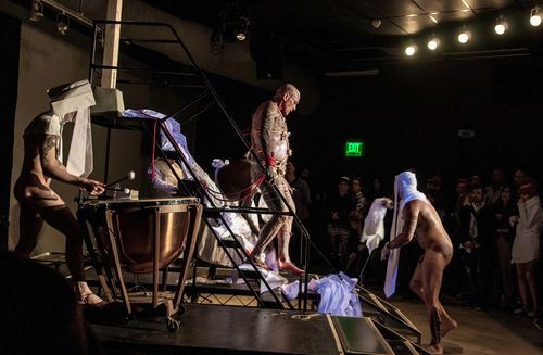 Performance of "Sebastiane," Hammer Museum, Los Angeles, March 13, 2014