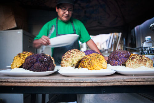The Worker Body, dinner and facilitated conversation by and for restaurant workers, Cocina Abierta and Restaurant Opportunities Center of Los Angeles event, July 2015. 
