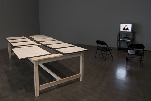 Hammer Contemporary Collection - Hirsch Perlman’s A Layman’s Practical Guide to Interrogation Techniques and Practices.  Installation view at the Hammer Museum, Los Angeles. November 2, 2013 - January 12, 2014